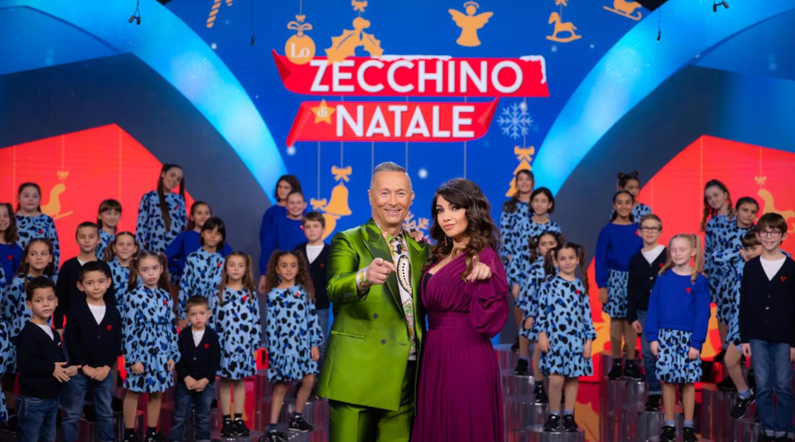 Paolo Belli e Cristina D'Avena conduttori Zecchino Natale 2023