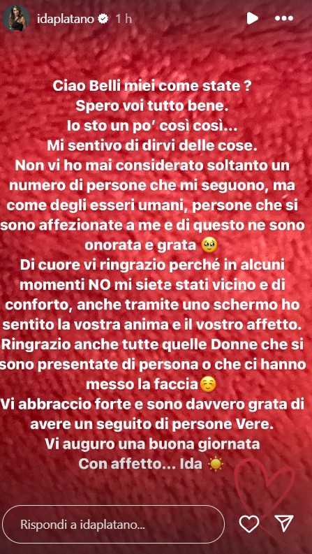 Ida Platano di Uomini e Donne torna sui social