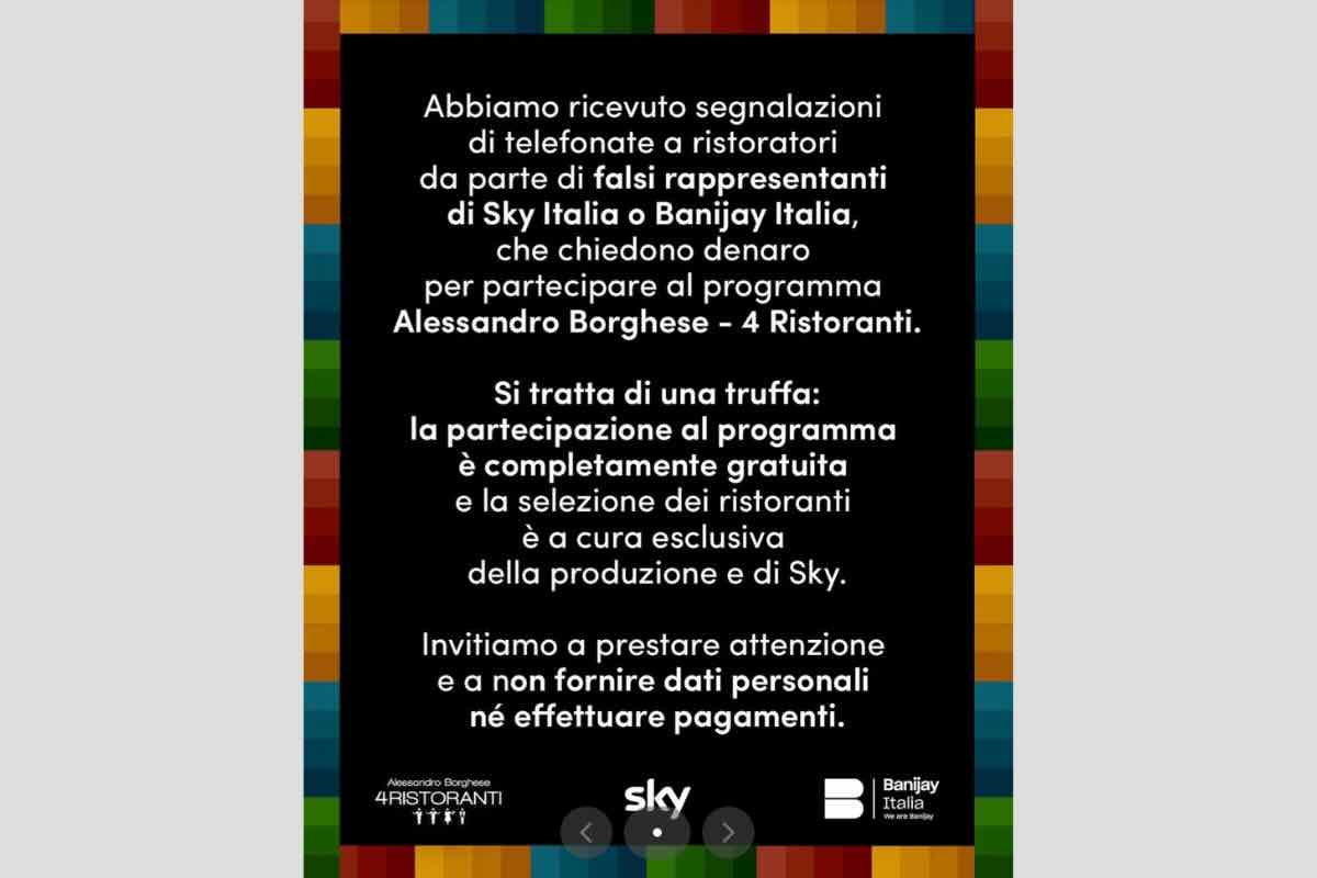 alessandro borghese denuncia