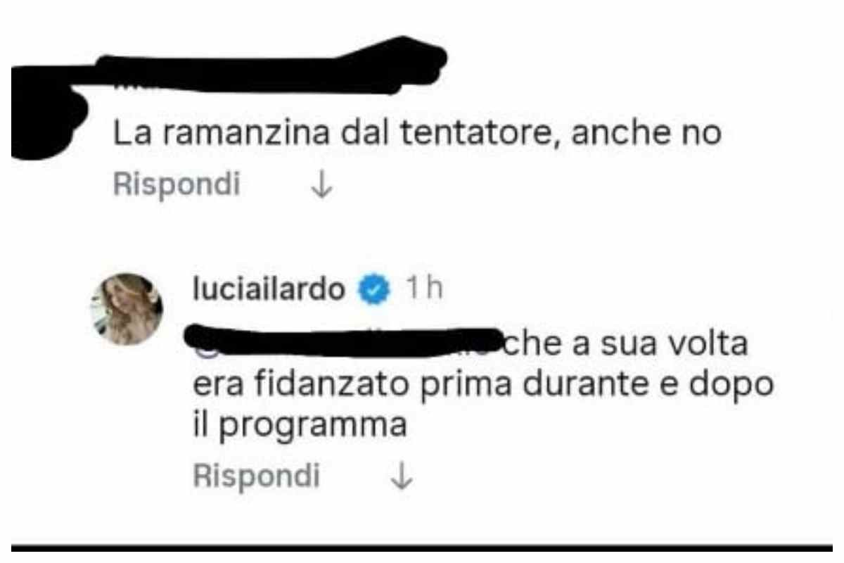 Lucia risponde ad andrea