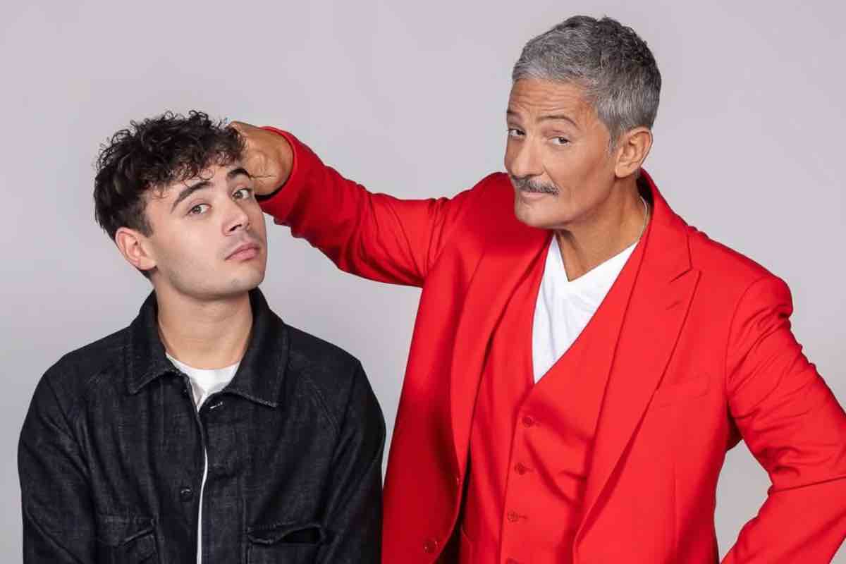 Raidue Gabriele Vagnato con Fiorello in occasione di Viva Raidue, Viva Sanremo 