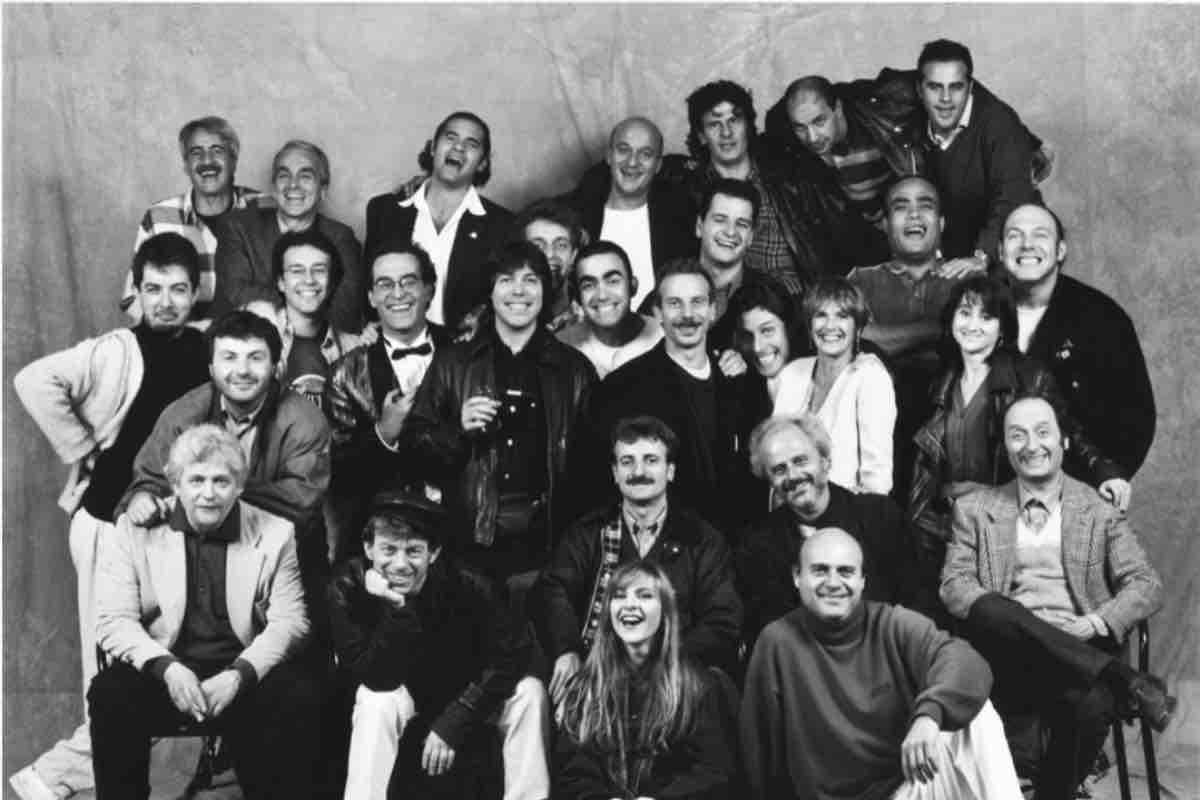 Area Zelig, una foto di gruppo dei comici allo Zelig Cabaret
