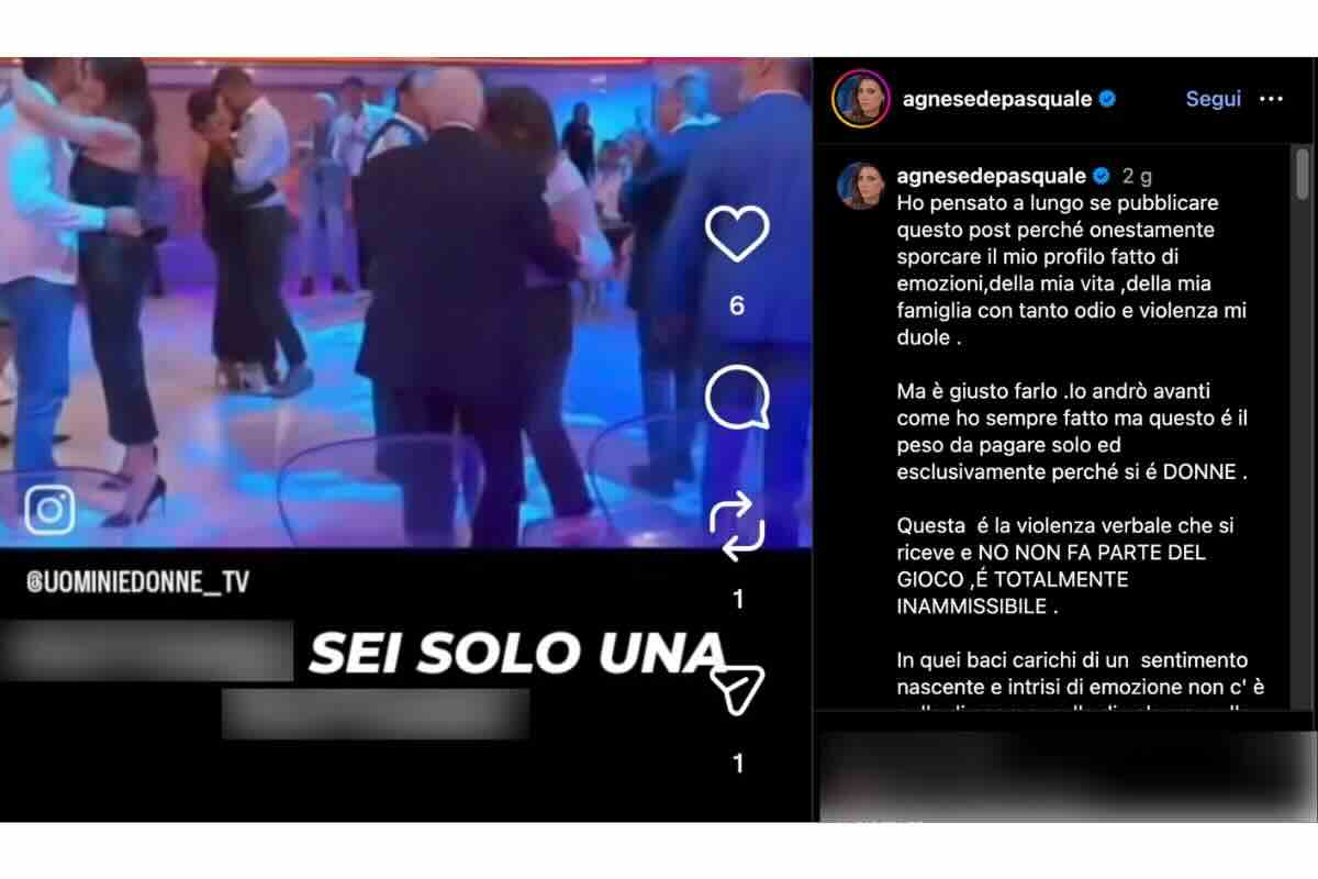 uomini e donne agnese insultata