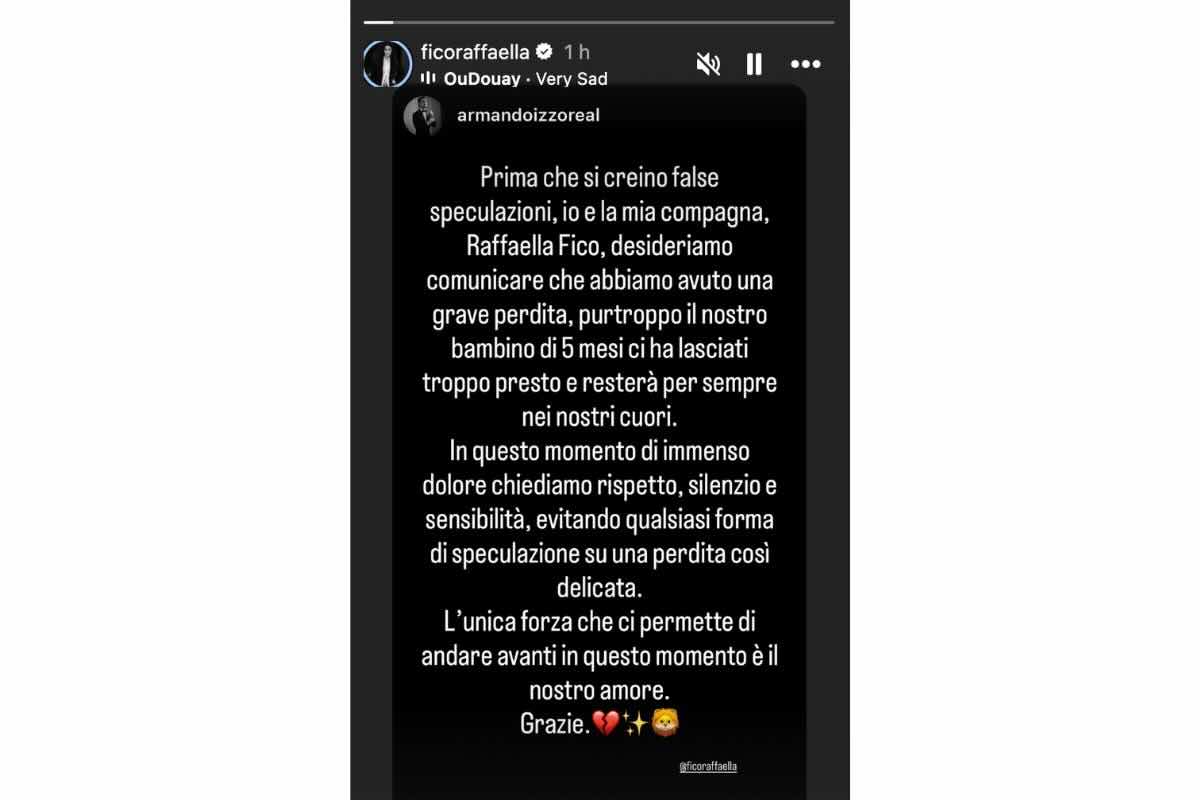 raffaella fico lutto