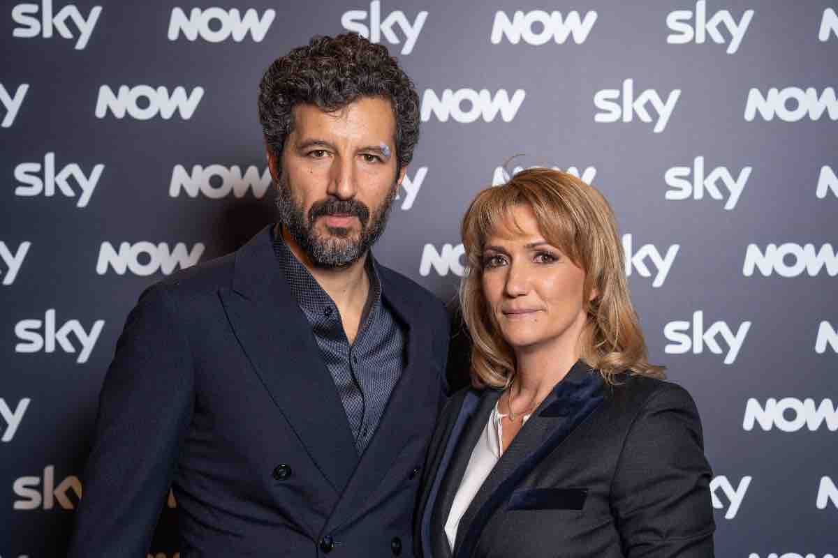 Francesco Scianna Allegra Gucci allo showcase di Sky