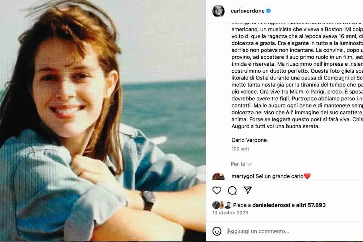 Post Instagram Carlo Verdone