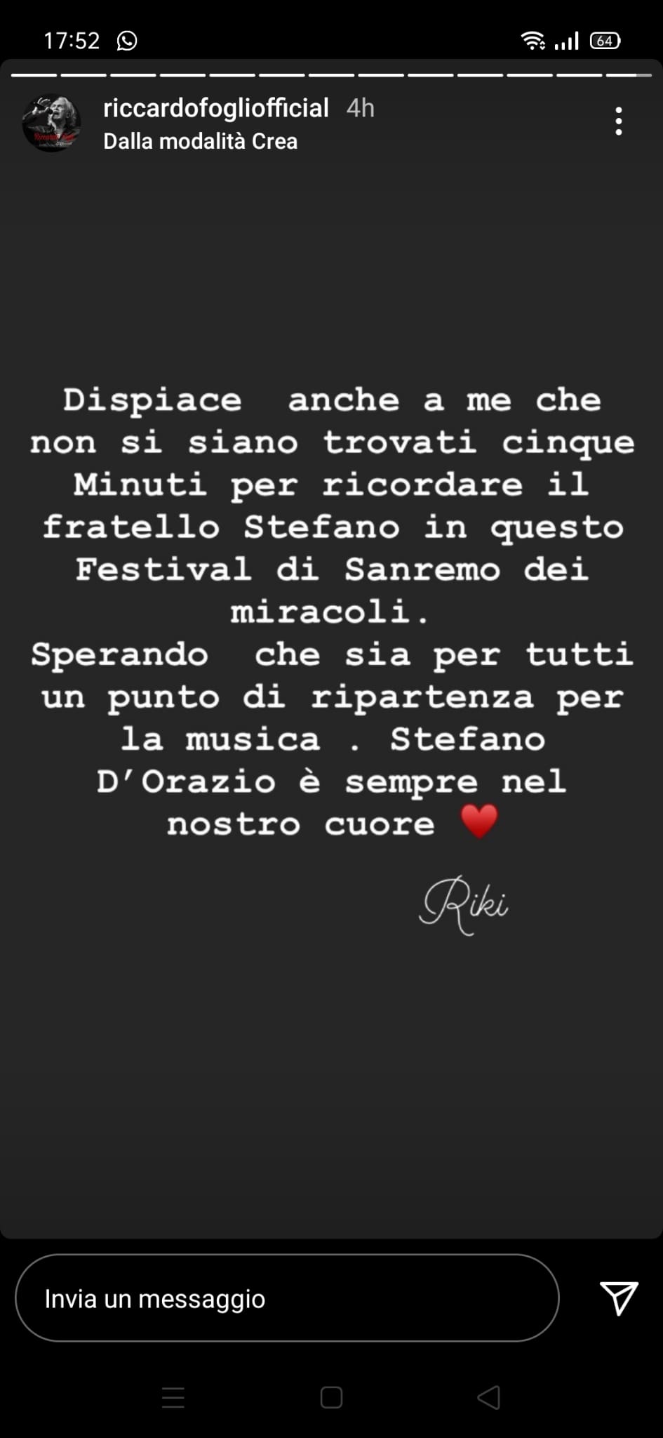 Sanremo 2021 Riccardo Fogli