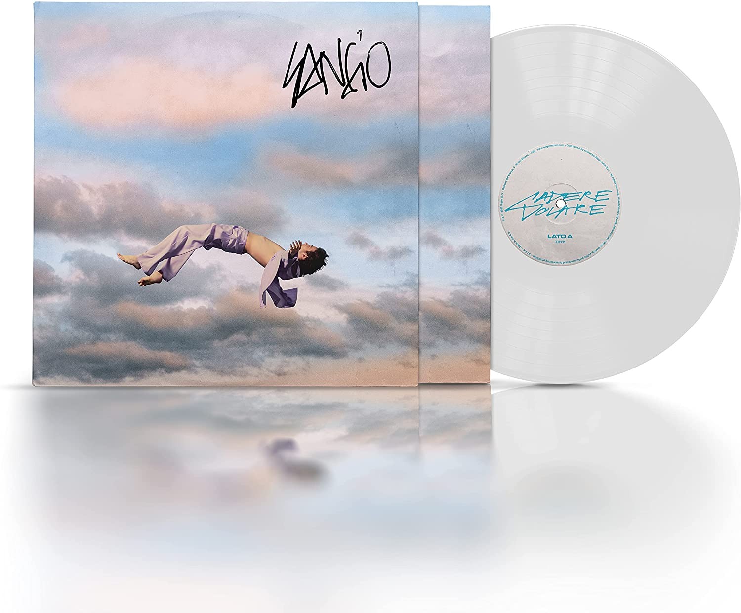 Sangiovanni Vinile bianco autografato