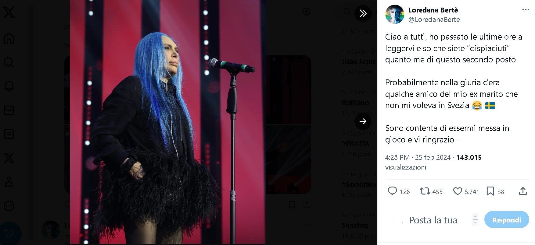 Loredana Bertè Una voce per San Marino