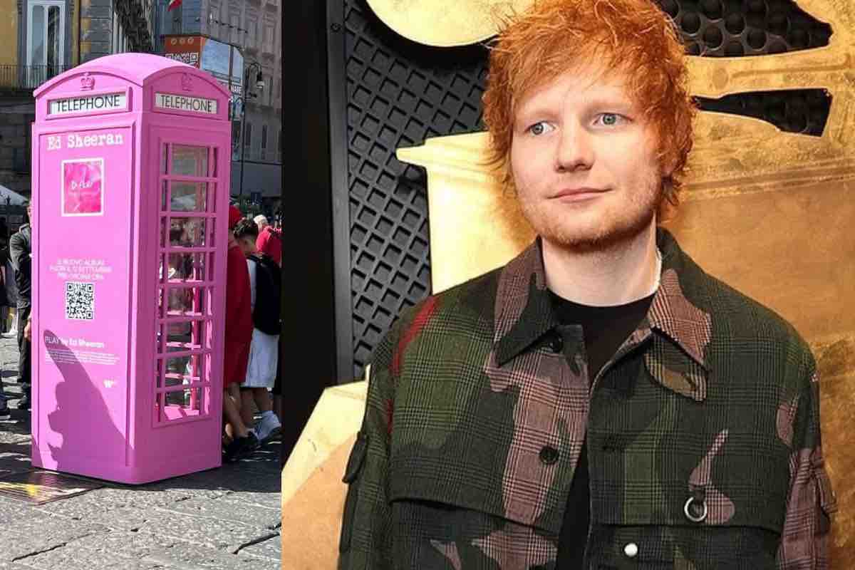 Cabina Telefonica Rosa in Piazza del Plebiscito: Napoli si Illumina per Ed Sheeran